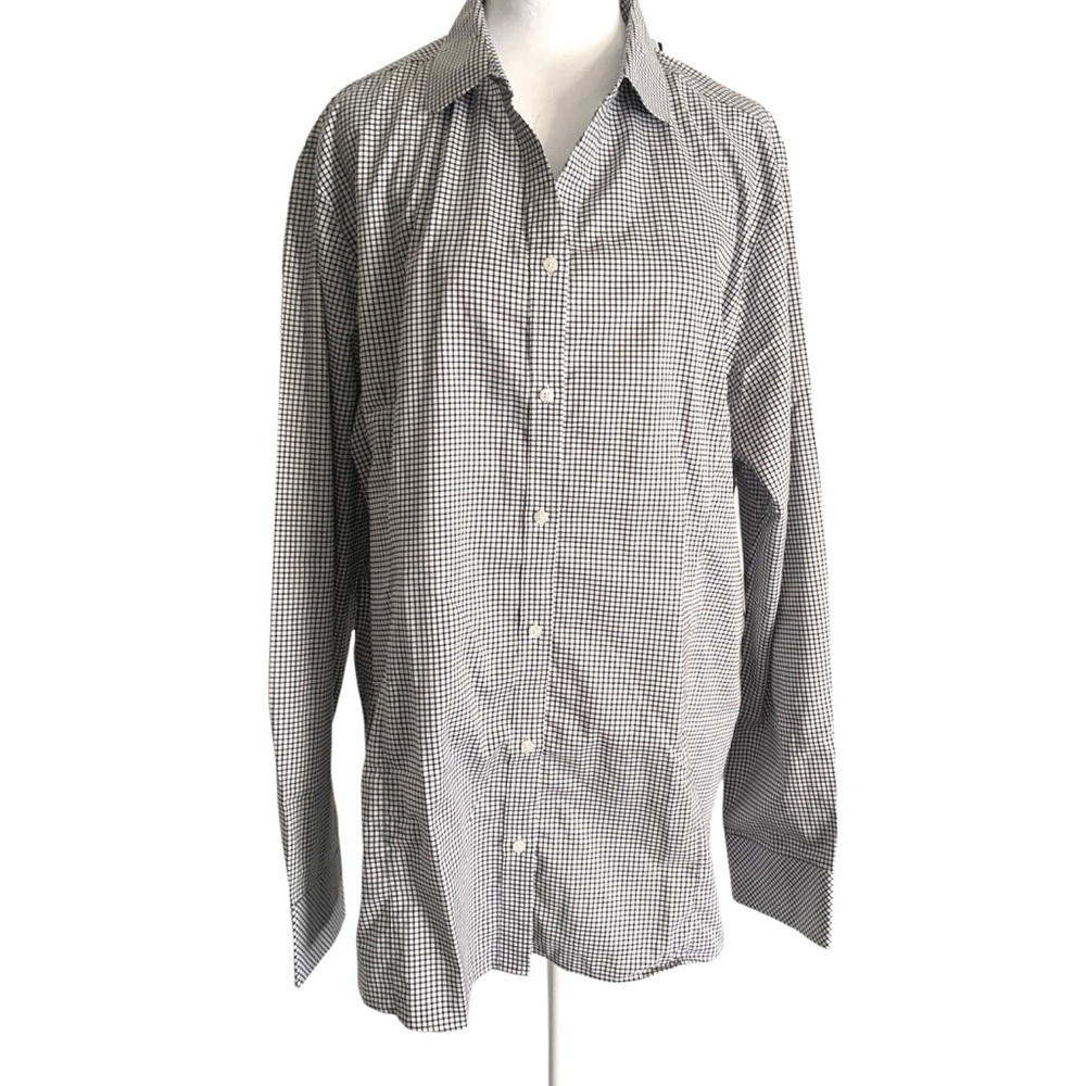 NEW Cutter & Buck Women’s Plus Size XXXL Black White Gingham Checkered Top